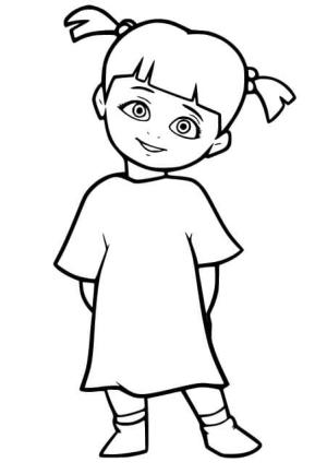 Küçük Kız boyama sayfası,  coloring page, Küçük Kız Boo, 