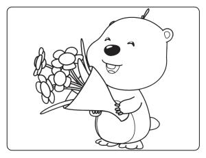 Küçük Penguen Pororo boyama sayfası,  coloring page, Hamster, 