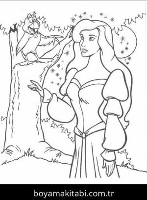 Kuğu Prenses boyama sayfası – sanatsal çalışma, çocuklar için