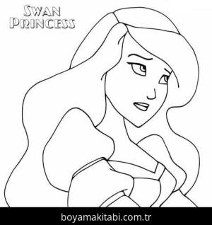 Kuğu Prenses boyama sayfası – yaratıcılık, eğlenceli etkinlik