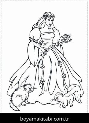 Kuğu Prenses boyama sayfası – okul öncesi, evde etkinlik