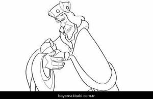 Kuğu Prenses boyama sayfası – basit çizim, kolay boyama