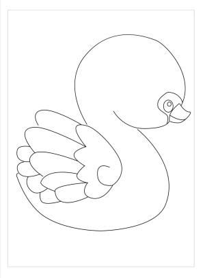 Kuğu boyama sayfası,  coloring page, Bebek Kuğu, 