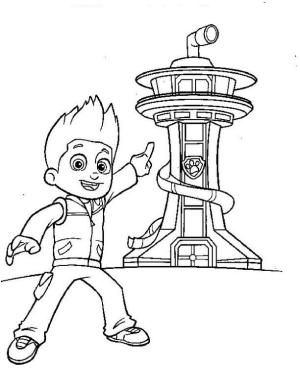 Kule boyama sayfası,  coloring page, Pençe Devriyesi Gözetleme Kulesi, 