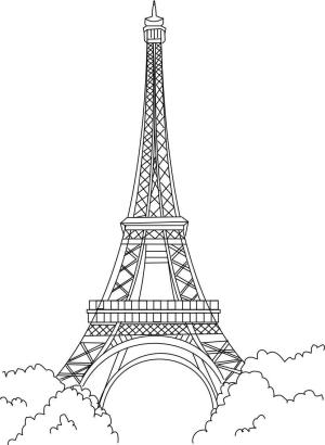 Kule boyama sayfası,  coloring page, Eiffel Tower, 