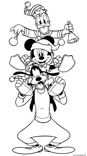 Kule boyama sayfası,  coloring page, Mickey, Donald, Goofy Kule, 