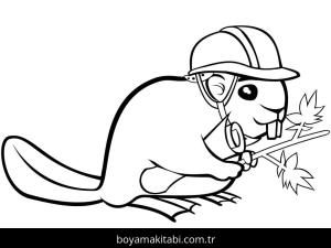 Kunduz boyama sayfası – boyama etkinliği, çocuk aktivitesi