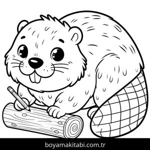 Kunduz boyama sayfası – sanatsal çalışma, çocuklar için