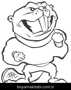 Kunduz boyama sayfası – keyifli zaman, renkli çizimler