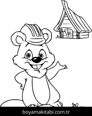 Kunduz boyama sayfası – boyama çalışması, yaratıcılığı geliştirir