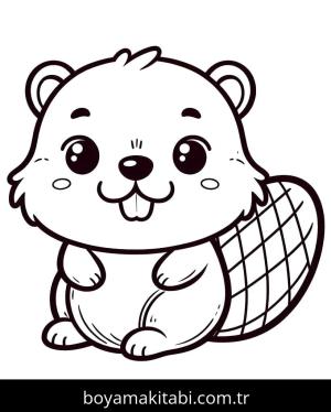 Kunduz boyama sayfası – eğitici aktivite, yaratıcılık