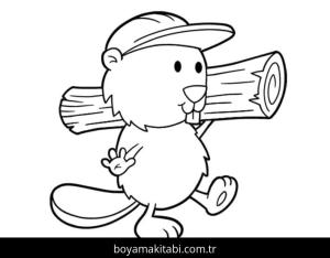 Kunduz boyama sayfası – renkli çizimler, okul öncesi