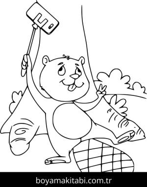 Kunduz boyama sayfası – boyama etkinliği, çocuk aktivitesi