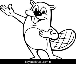 Kunduz boyama sayfası – sanatsal çalışma, çocuklar için