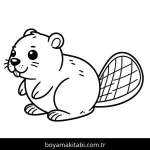 Kunduz boyama sayfası – el becerilerini geliştirir, boyama çalışması