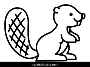 Kunduz boyama sayfası – kolay boyama, eğitici aktivite