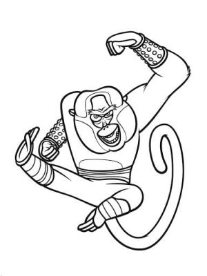 Kung Fu Panda boyama sayfası,  coloring page, Maymun Ustası, 