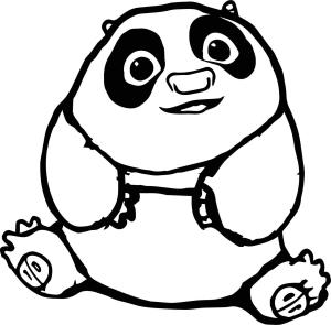 Kung Fu Panda boyama sayfası,  coloring page, Chibi Po, 