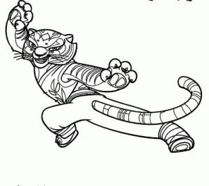 Kung Fu Panda boyama sayfası,  coloring page, Kaplan Kraliçesi, 