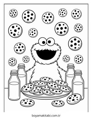 Kurabiye Canavarı boyama sayfası – ücretsiz yazdır, boyama etkinliği