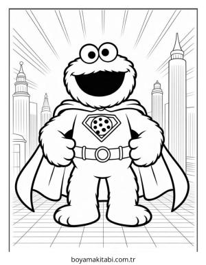 Kurabiye Canavarı boyama sayfası – evde etkinlik, ücretsiz yazdır