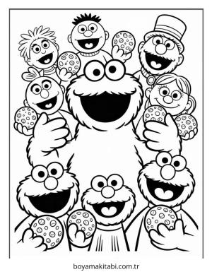 Kurabiye Canavarı boyama sayfası – yaratıcılığı geliştirir, keyifli zaman