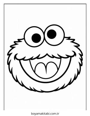 Kurabiye Canavarı boyama sayfası – okul öncesi, evde etkinlik