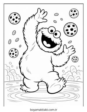 Kurabiye Canavarı boyama sayfası – yaratıcılığı geliştirir, keyifli zaman