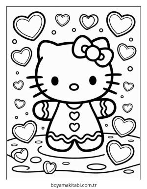 Kurabiye boyama sayfası – PDF indir, sevimli karakter