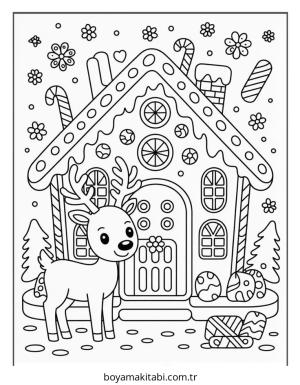 Kurabiye boyama sayfası – sanatsal çalışma, çocuklar için