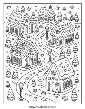 Kurabiye boyama sayfası – el becerilerini geliştirir, boyama çalışması