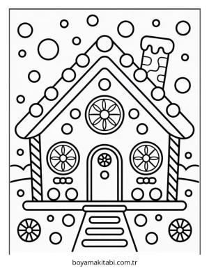 Kurabiye boyama sayfası – kolay boyama, eğitici aktivite