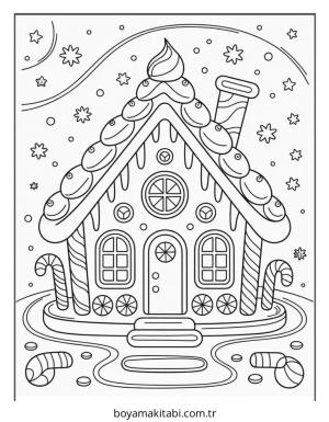Kurabiye boyama sayfası – çocuk aktivitesi, PDF indir