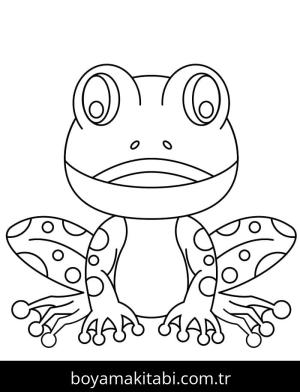 Kurbağa boyama sayfası – çocuk aktivitesi, PDF indir