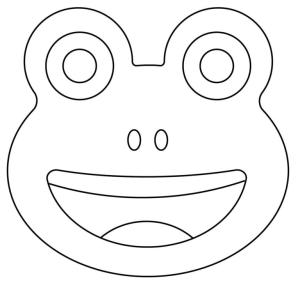 Kurbağa boyama sayfası, coloring page, Beyaz gülüşlü kurbağa,