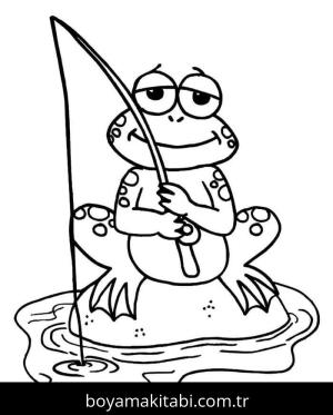 Kurbağa boyama sayfası – yaratıcılık, eğlenceli etkinlik