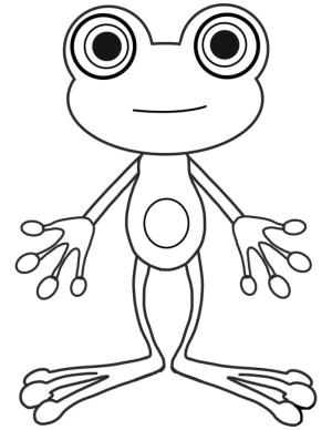 Kurbağa boyama sayfası,  coloring page, Uzun bacaklı sıska kurbağa, 