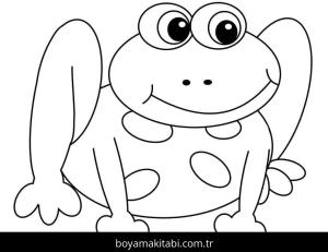 Kurbağa boyama sayfası – yaratıcılık, eğlenceli etkinlik