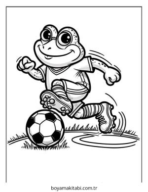 Kurbağa boyama sayfası – evde etkinlik, ücretsiz yazdır