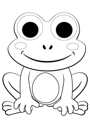 Kurbağa boyama sayfası,  coloring page, Yeşil kurbağa, 