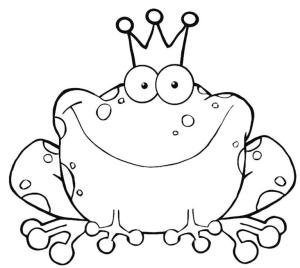 Kurbağa boyama sayfası,  coloring page, Kurbağa kral, 