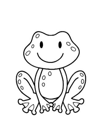 Kurbağa boyama sayfası, coloring page, Benekli iyi kurbağa,