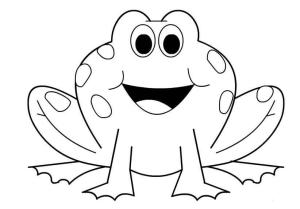 Kurbağa boyama sayfası, coloring page, Kurbağa Komik,