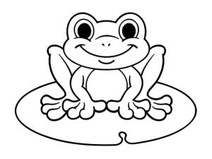 Kurbağa boyama sayfası,  coloring page, İyi kurbağa, 