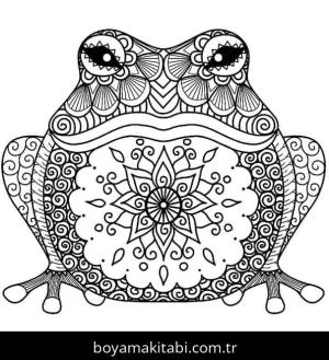 Kurbağa boyama sayfası – eğlenceli etkinlik, el becerilerini geliştirir