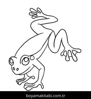 Kurbağa boyama sayfası – renkli çizimler, okul öncesi
