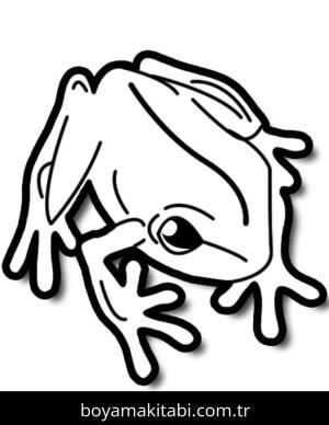 Kurbağa boyama sayfası – çocuklar için, çizgi film temalı