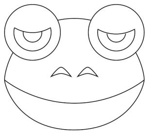Kurbağa boyama sayfası, coloring page, Ciddi kurbağa,