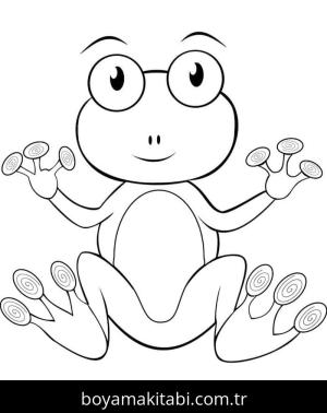 Kurbağa boyama sayfası – ücretsiz yazdır, boyama etkinliği