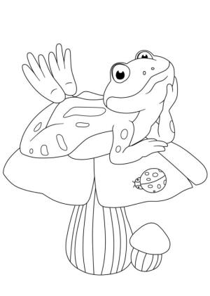 Kurbağa boyama sayfası,  coloring page, Sevimli Kurbağa boyama sayfası., 